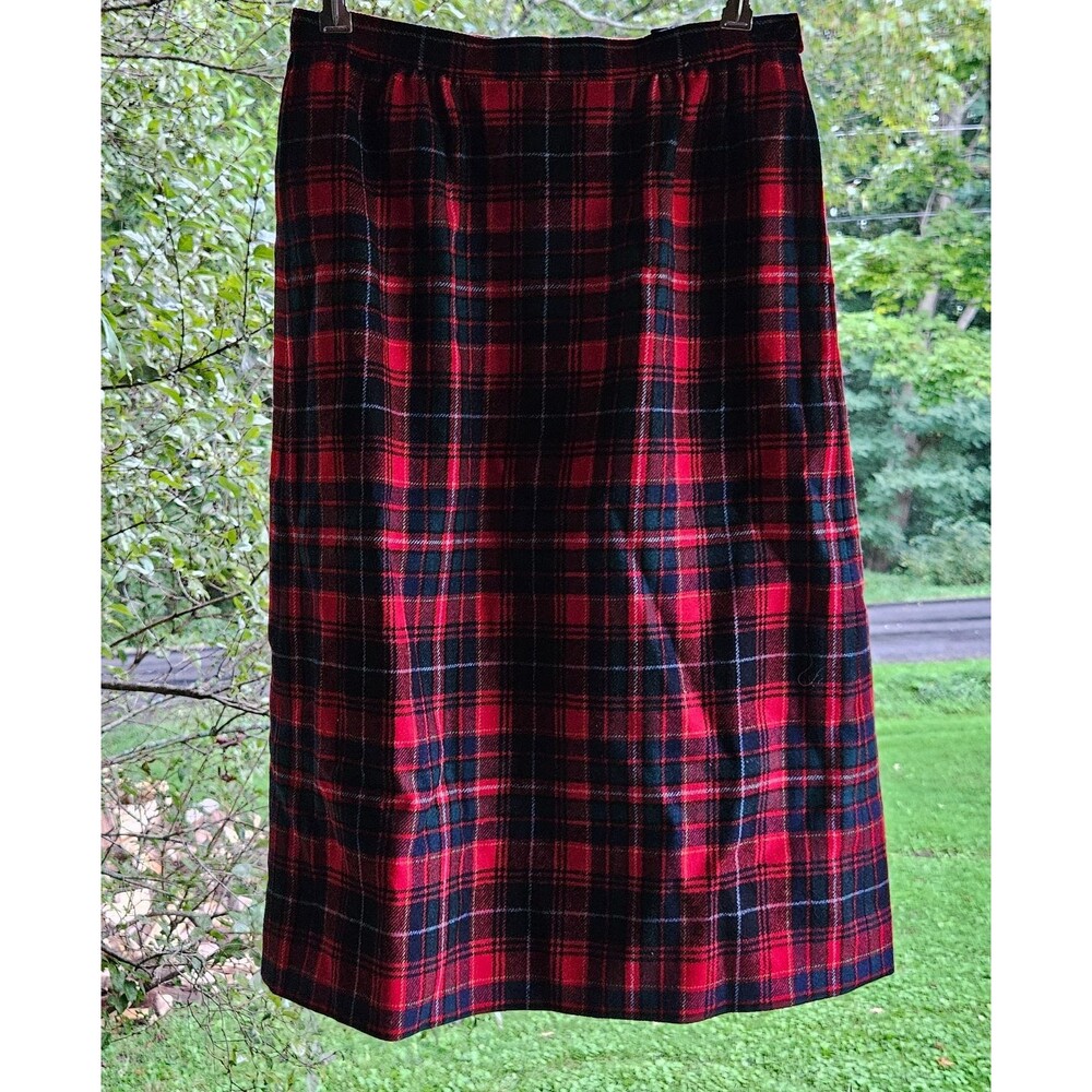 Vintage 70s Pendleton MacInnes Tartan Wool Skirt Size 10 Academia Granny Plaid